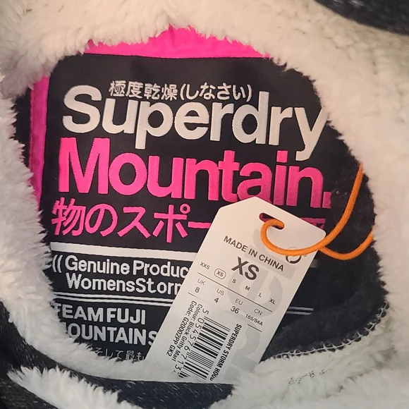 NWT Superdry XS hoodie sherpa - Picture 5 of 5
